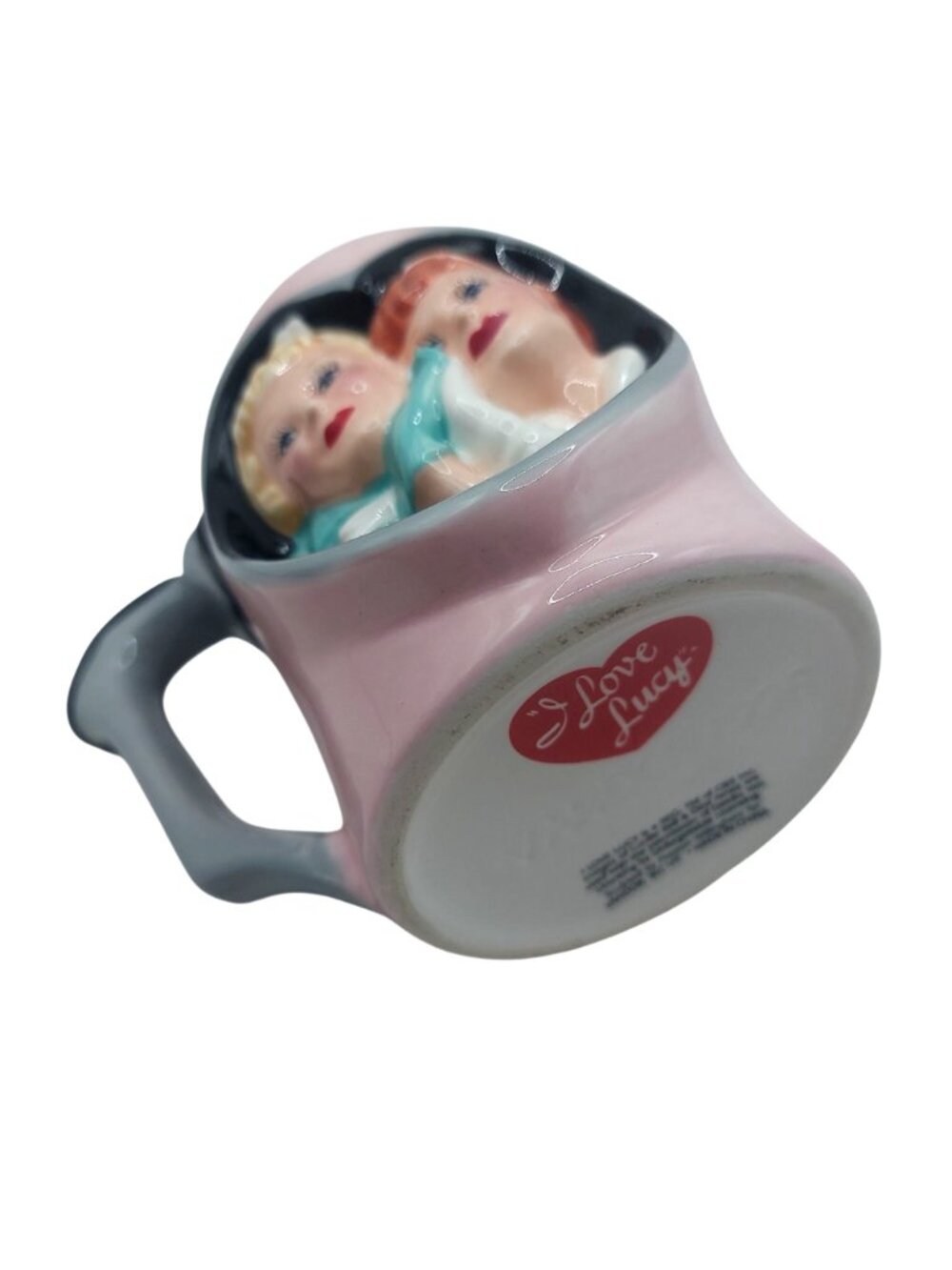 I Love Lucy Coffee Mug 3D Sculpted Ceramic Lucy & Ethel Friends Forever Vandor - Picture 7 of 10